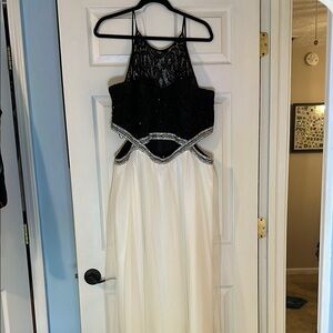 Speechless Black and White Lace Dress